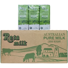 Sữa Tươi Úc Tiệt Trùng Reta Milk Thùng 24 Hộp 200ml - DATE 30/07/2025