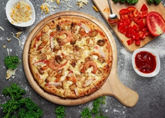 Combo 18cm Pizza Tươi 5 Đế + 200G Sốt Pizza + 200G Phô Mai Sợi