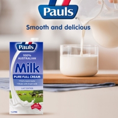 Sữa Tươi Nguyên Kem Full Cream Pauls Úc 1Lít