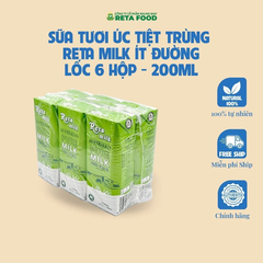 Sữa Tươi Úc Tiệt Trùng Reta Milk Thùng 24 Hộp 200ml - DATE 30/07/2025