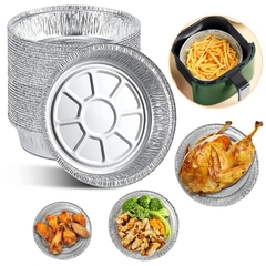 Bộ 10 khay bạc nướng nồi chiên không dầu (LOẠI 22CM - LOẠI KHAY BẠC)