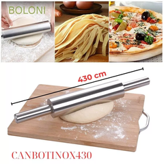 Cán bột inox loại lớn có trục xoay 430 cm