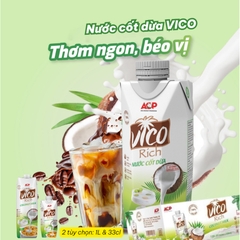 Nước Cốt Dừa UHT Vico Rich hộp 1Lít
