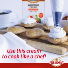 Kem Whipping Cream President Pháp 1Lít I Exp 06.01.2026