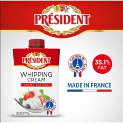 Kem Whipping Cream President Pháp 1Lít I Exp 06.01.2026