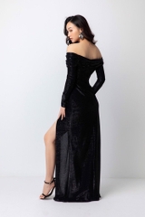 Đầm trễ vai Sblack