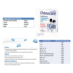 OSTEOCARE Tablets – Đủ Canxi và đủ dưỡng chất cho xương chắc khỏe