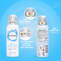 Xịt vùng kín Femfresh Intimate Skin Care Active Deodorant 125ml