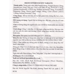 Viên sủi Dizzo Effervescent trị đầy hơi khó tiêu