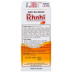 Siro ăn ngon Ích Nhi Plus 100ml