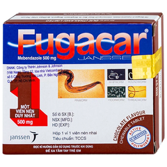 Fugacar Mebendazol 500 mg - Vị Chocolate