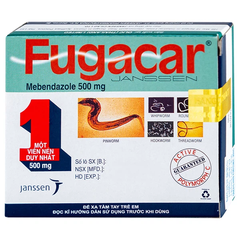 Fugacar Mebendazol 500 mg - Không vị