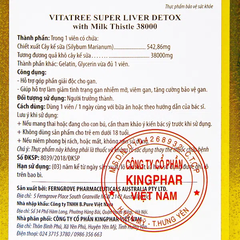 Super Liver Detox vitatree Hộp 80 viên
