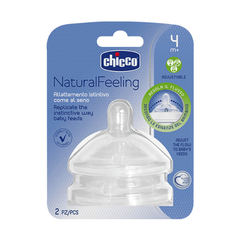 Núm ty Chicco Natural Feeling 4m+ điều chỉnh dòng chảy