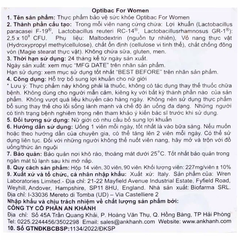 Men vi sinh Optibac For Women tím H/30v