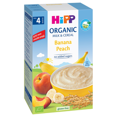 Bột ăn dặm Hipp vị chuối, Đào Banana Peach từ 4m