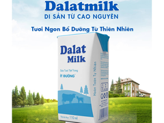 Sữa Dalat Milk Tiệt trùng ít đường 110ml