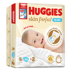 Tã dán Huggies Skin Perfect Vàng - S80