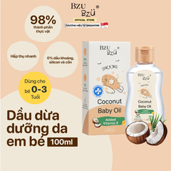 Dầu dừa massage em bé Bzu Bzu Coconut Baby Oil 100ml