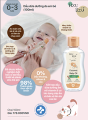 Dầu dừa massage em bé Bzu Bzu Coconut Baby Oil 100ml