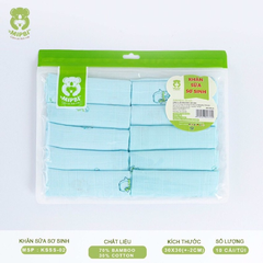Mipbi khăn sữa sơ sinh sợi tre cotton in hình 2 lớp