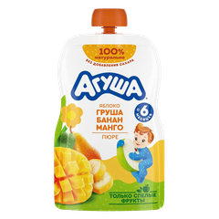 Trái cây nghiền Agusha vị táo, lê, chuối và xoài