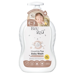 Sữa tắm gội Bzu Bzu Head-to-Toe Baby Wash (Cottonseed & Vanilla) 600ml