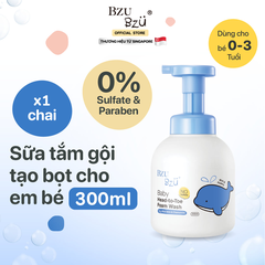 Sữa tắm gội Bzu Bzu Baby Head-to-Toe Foam Wash (Aloe Vera & Chamomile) - 300ml