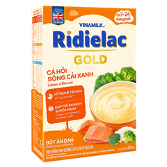 Bột ăn dặm Ridielac Gold Vinamilk Cá hồi Bông cải xanh