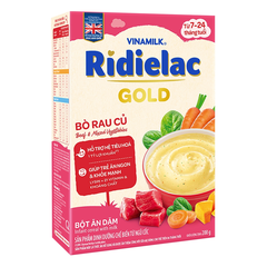 Bột ăn dặm Ridielac Gold Vinamilk Bò Rau củ
