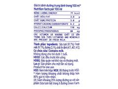 Sữa tươi Vinamilk Green Farm ít đường 110