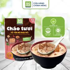 SG Food Cháo tươi tổ yến Bò đậu đỏ 12+