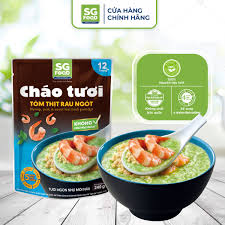 SG Food Cháo tươi Tôm thịt rau ngót 12+