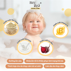 Sữa Tắm Gội BZU BZU Head to Toe Baby Wash Oat & Milk 200ml