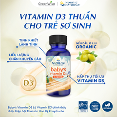 Vitamin D3 thuần tinh khiết Nordic Naturals lọ 22,5ml