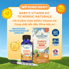 Vitamin D3 thuần tinh khiết Nordic Naturals lọ 22,5ml