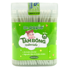 Dr Papie tăm bông đầu muỗng đầu xoắn