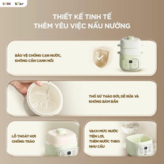 Nồi nấu chậm 0.8 lít Bear EST-085DH
