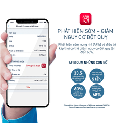 Máy đo huyết áp cảnh báo đột quỵ Omron Hem-7194T1 IQ BT