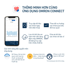 Máy đo huyết áp cảnh báo đột quỵ Omron Hem-7194T1 IQ BT