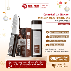Combo Phủ bạc Màu nâu đen [1 hộp + 1 lõi]
