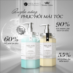 Bộ Dầu Gội Dầu Xả Phục Hồi Đa Tầng Nấm Truffle Weilaiya 450ml + 450ml