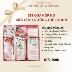 [Hộp Hồng] Sét Quà Sữa Tắm Hoa Trà 450ml + Body Lotion Weilaiya 200ml