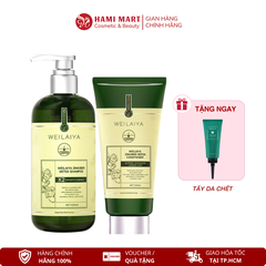 Bộ Dầu Gội Xả Gừng Hỗ Trợ Mọc Tóc Detox Da Đầu 420ml + 200ml - Tặng Kem Massage Da Đầu