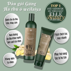 Bộ Dầu Gội Xả Gừng Hà Thủ Ô Weilaiya 450ml + 250ml (Phù hợp Tóc Khô, Thường)