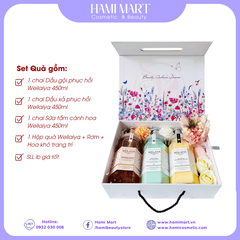 [Hộp Flower] Sét Quà Tặng Gội Xả Phục Hồi Nấm Truffle Weilaiya & Sữa Tắm Hoa Hồng Damask Weilaiya