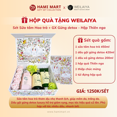 [Hộp Thiên nga] Sét Gội Xả Gừng Xanh Detox Weilaiya + Sữa Tắm Hoa Trà