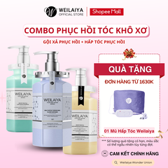 Combo Gội Xả Phục Hồi 450ml*2 + Dầu Hấp Tóc Weilaiya 450ml