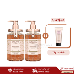 Combo 2 Sữa Tắm Trắng Da Hoa Hồng Weilaiya - Tặng Ủ Trắng Tẩy Da Chết