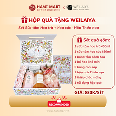 [Hộp Thiên nga] Sét Quà 2 Chai Sữa Tắm Weilaiya (Hoa cúc + Hoa trà)